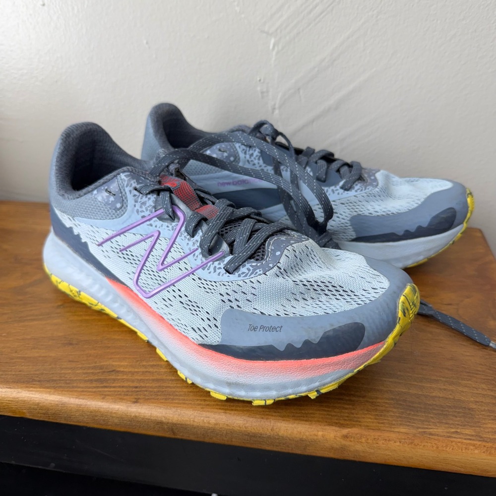 New Balance Dynasoft Nitrel v5 Trail Running Shoes Grey Purple WTNTRLG5 Womens 9